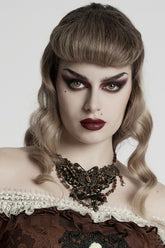 Brown Irregular Beaded Butterfly Women's Punk Necklace